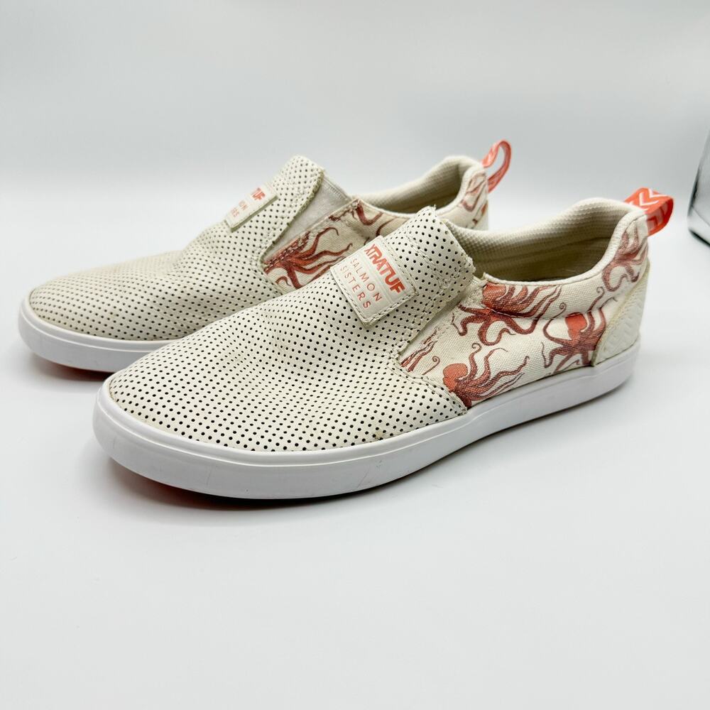 XTRATUF WOMEN'S LEATHER DECK SHOES SIZE 9 SALMON SISTERS SHARKBYTE XSW-101 (Z)